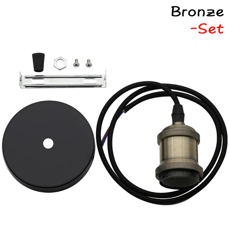 Lámpara colgante industrial Decorbites™ E27 titular de bombilla Edison 90-265V decoración de hogar estilo loft