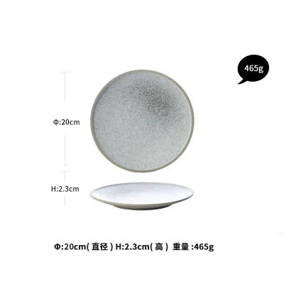 DecorBites™ Ceramic Dinner Plate Set - Stone Inspired Design