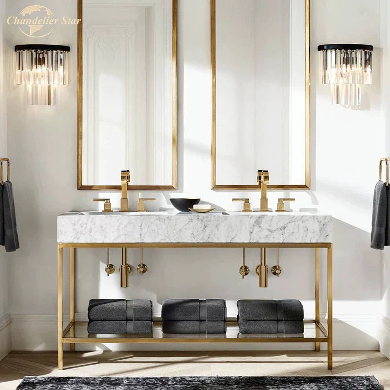 DecorBites™ Crystal Wall Lamp: Postmodern Luxury for Bedroom, Living Room, Hotel - Creative Indoor Lighting