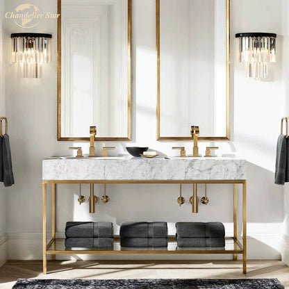 DecorBites™ Crystal Wall Lamp: Postmodern Luxury for Bedroom, Living Room, Hotel - Creative Indoor Lighting