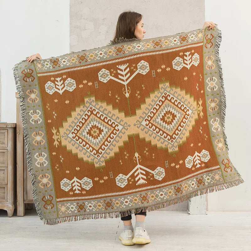 Decorbites™ Gestrickte Nordische Karo-Decke - Gemütliche Heimdekoration und Sofabezug
