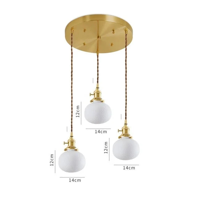 DecorBites™ Ceramic LED Pendant Light: Japanese Style, Nordic Design, Modern Living Room Hanging Lamp