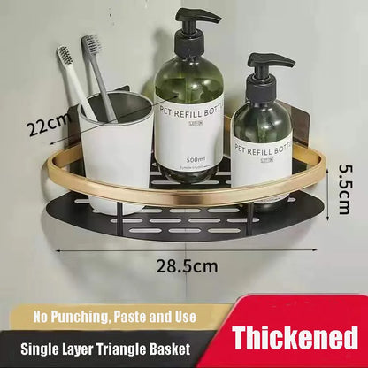 DecorBites™ Bathroom Corner Shelves Suction Cup Storage Rack Shower & Kitchen Organizer