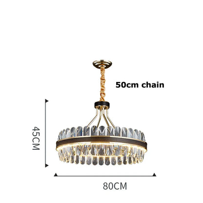 DecorBites™ Crystal Oval Chandelier Lighting for Dinning Room