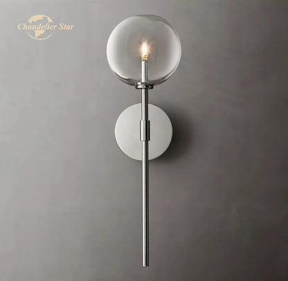 DecorBites™ LED Glass Globe Wall Sconce Modern Indoor Light Fixture Decoration Bedroom Living Room