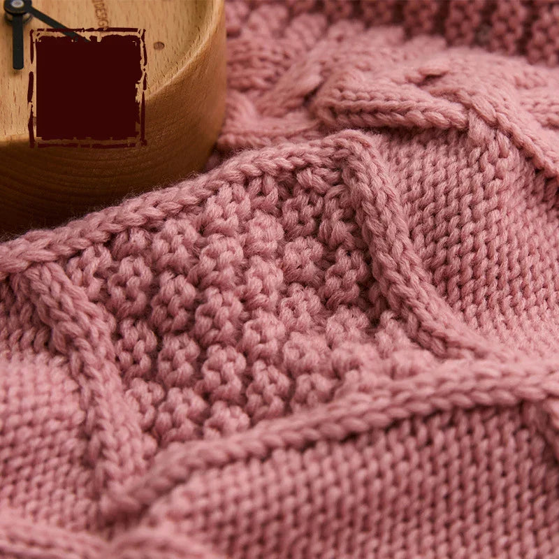 Rhombus Knit Pillowcase