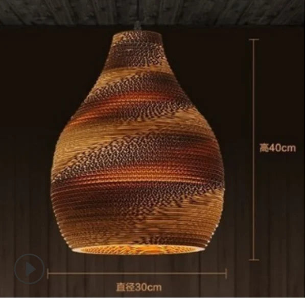 DecorBites™ Chinese Paper Honeycomb Pendant Lights Cardboard Personalized Home Decor Luminaire