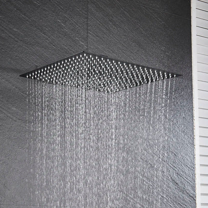 DecorBites™ 16 Inch Stainless Steel Chrome Square Rainfall Shower Head for Bathroom