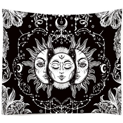 Decobites Mandala Sun Moon Tapestry Wall Hanging Hippie Decor Rug 95x73cm