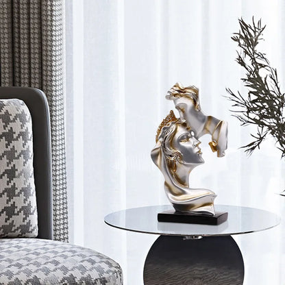 DecorBites™ Gold Resin Sculpture | Nordic Luxury Technology Decor for Home & Office