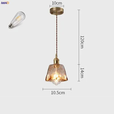 DecorBites™ Glass Copper Pendant Lights for Dinning Living Room Decor