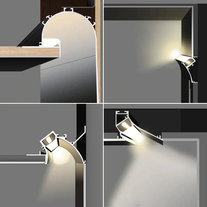 DecorBites™ 1m Trimless LED Aluminum Profile for Hidden Backlighting Linear Strip Light