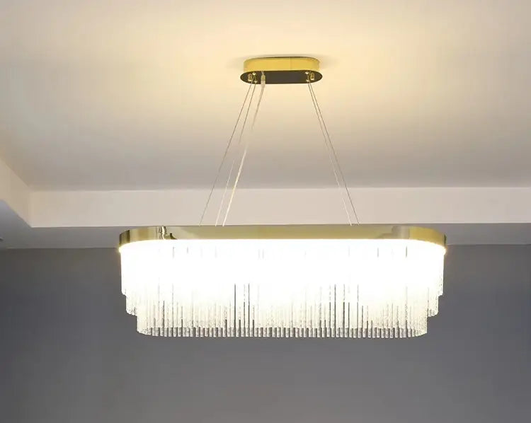 DecorBites™ Elegant Gold Crystal Chandelier for Home Lighting