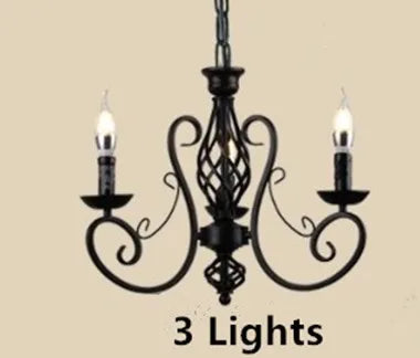 ثريا ديكوربايتس™ من الحديد المطاوع باللون الأسود لغرفة المعيشة أو البار أو المطعم - طراز صناعي عتيق