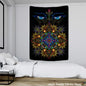 Psychedelic Human Face Wall Tapestry Fluorescent Hippie Art for Decobites Home Décor