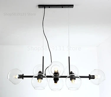 DecorBites™ Gray Glass Pendant Lights: Modern Nordic Loft Rustic Chandelier for Kitchen Bar Dining by DecorBites™