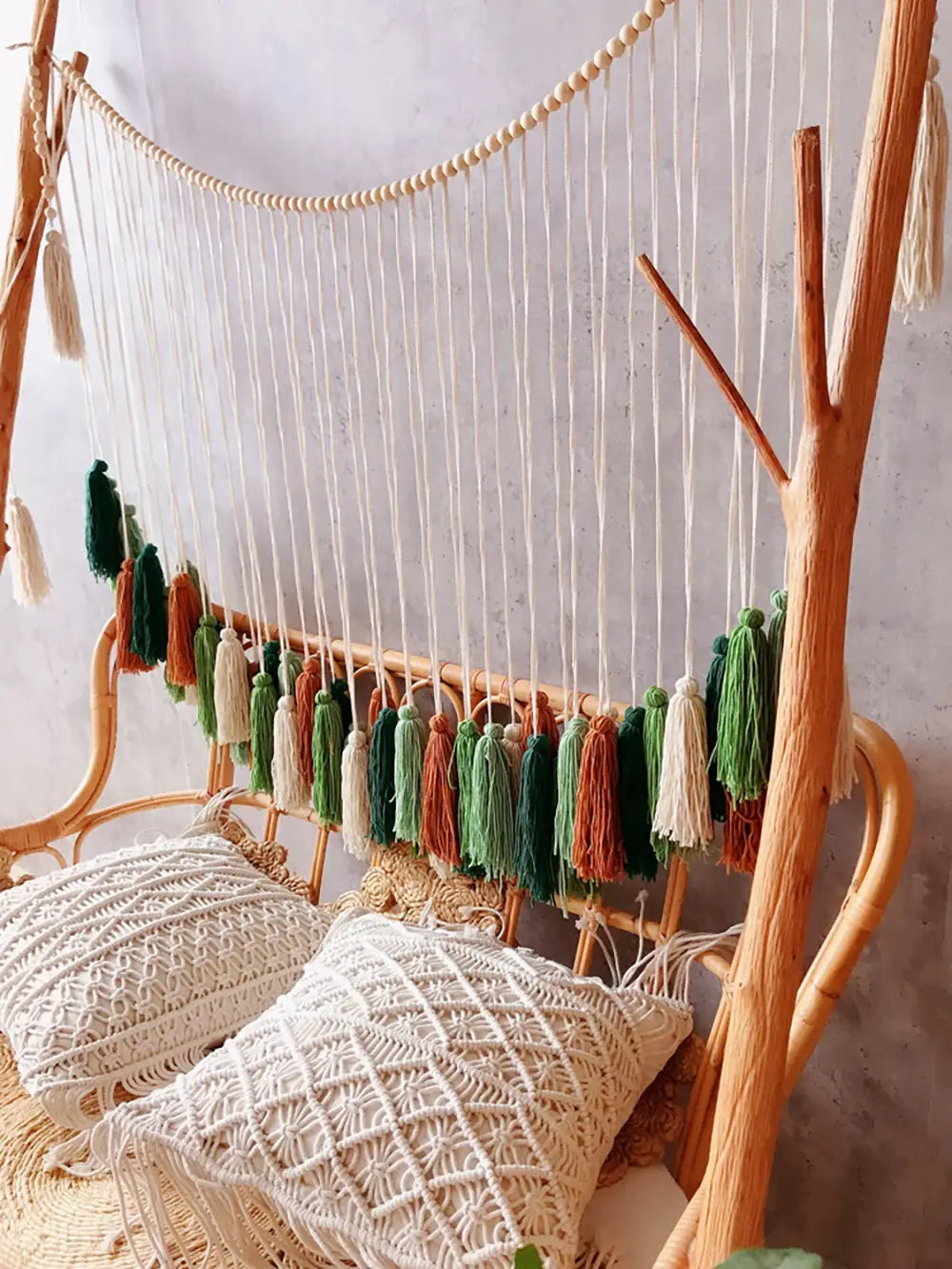 DecorBites™ Moroccan Bohemian Wall Decor Tapestry Curtain Homestay Woven Macrame Sofa Tapestry Livingroom Wall Boho