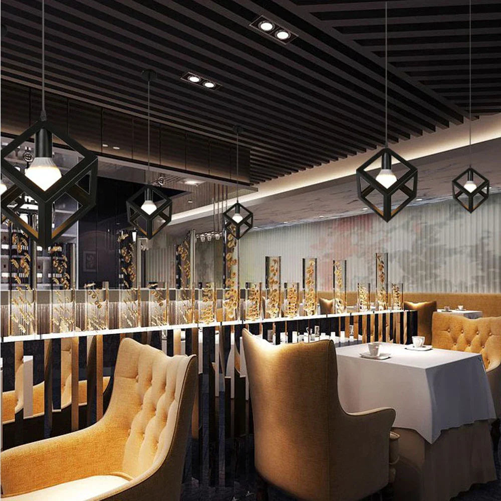 Lámpara colgante geométrica LED de 3 luces DecorBites™ para iluminación y decoración de interiores