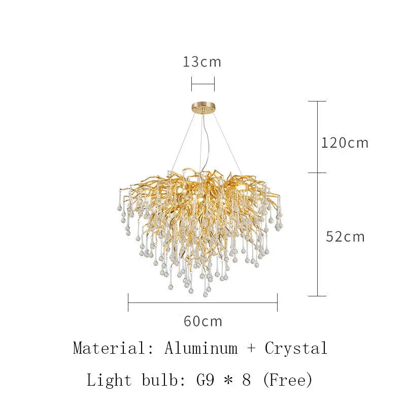DecorBites™ Crystal LED Ceiling Chandelier for Modern Luxury Decor