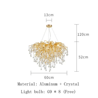 DecorBites™ Crystal LED Ceiling Chandelier for Modern Luxury Decor