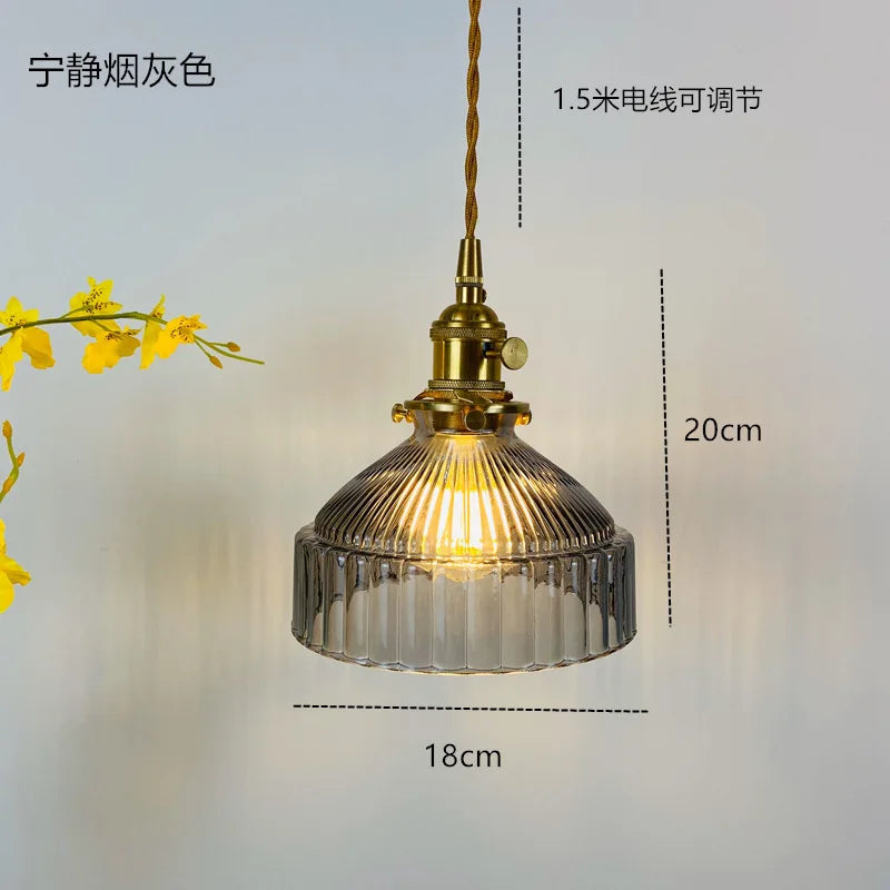 Lámpara colgante de cristal DecorBites™ con interruptor: Lámparas colgantes modernas de cobre estilo nórdico.