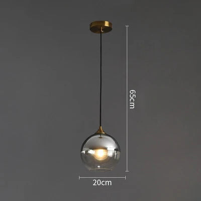 DecorBites™ Glass Ball Pendant Light - Modern Nordic LED Hanging Fixture for Dining and Kitchen