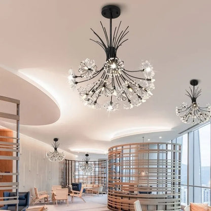 DecorBites™ Dandelion Flower Chandelier: Modern LED Living Room Bedroom Indoor Decor Bouquet Lamps