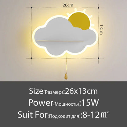 DecorBites™ Cloud Wall Lamps: Modern Kids Room Lighting with Switch, Children's Bedroom Decor