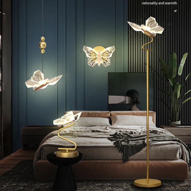 DecorBites™ Butterfly Chandelier: Elegant Bedroom & Living Room Wall Lamp & Floor Decor