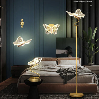 DecorBites™ Butterfly Chandelier: Elegant Bedroom & Living Room Wall Lamp & Floor Decor