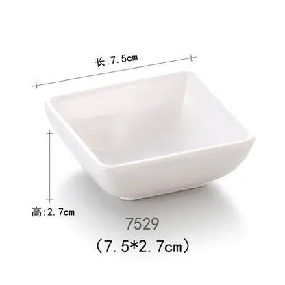 طقم أطباق وأطباق صلصة غمس بلاستيكية من الميلامين الأسود من DecorBites™ - عبوة من 4 قطع