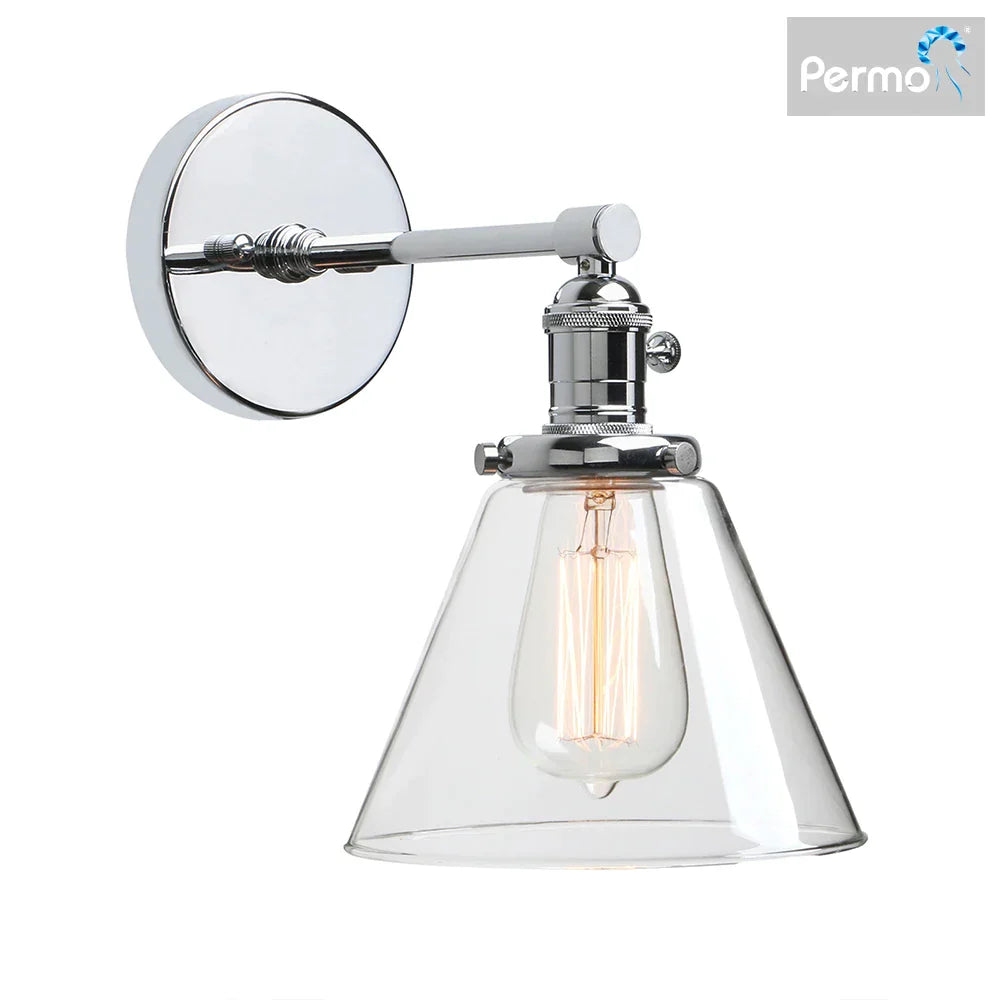 DecorBites™ Cone Canopy Wall Sconce - Single Light Industrial Wall Lamp