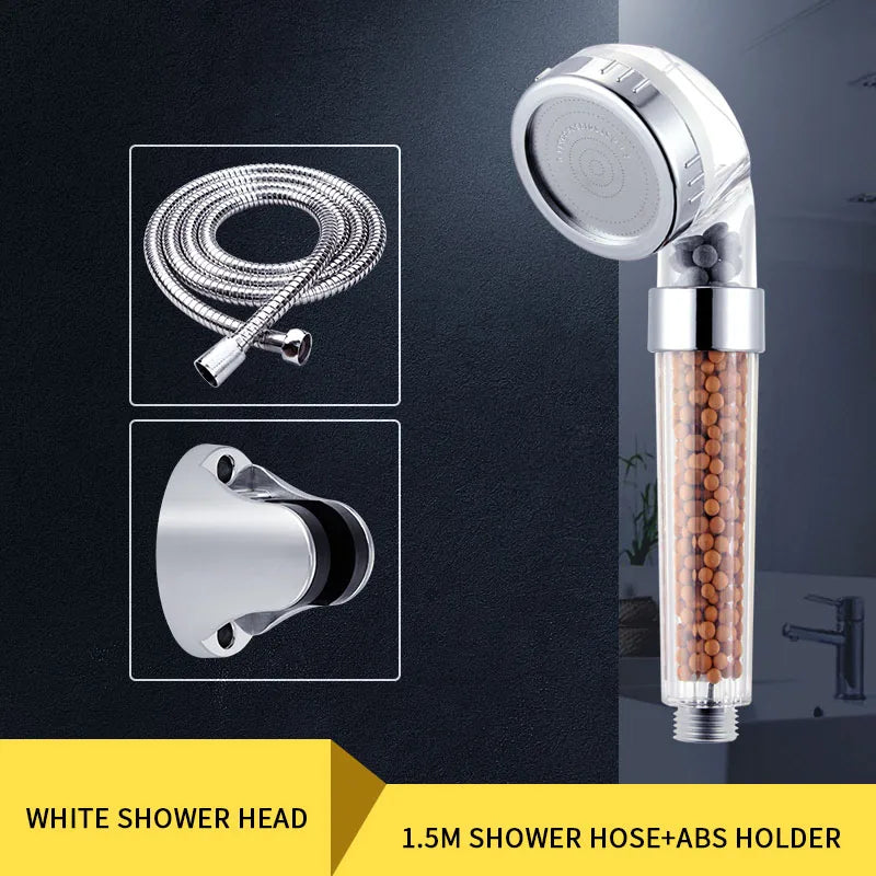 DecorBites™ Anion Spa Shower Head High Pressure Water Saving Handheld Nozzle