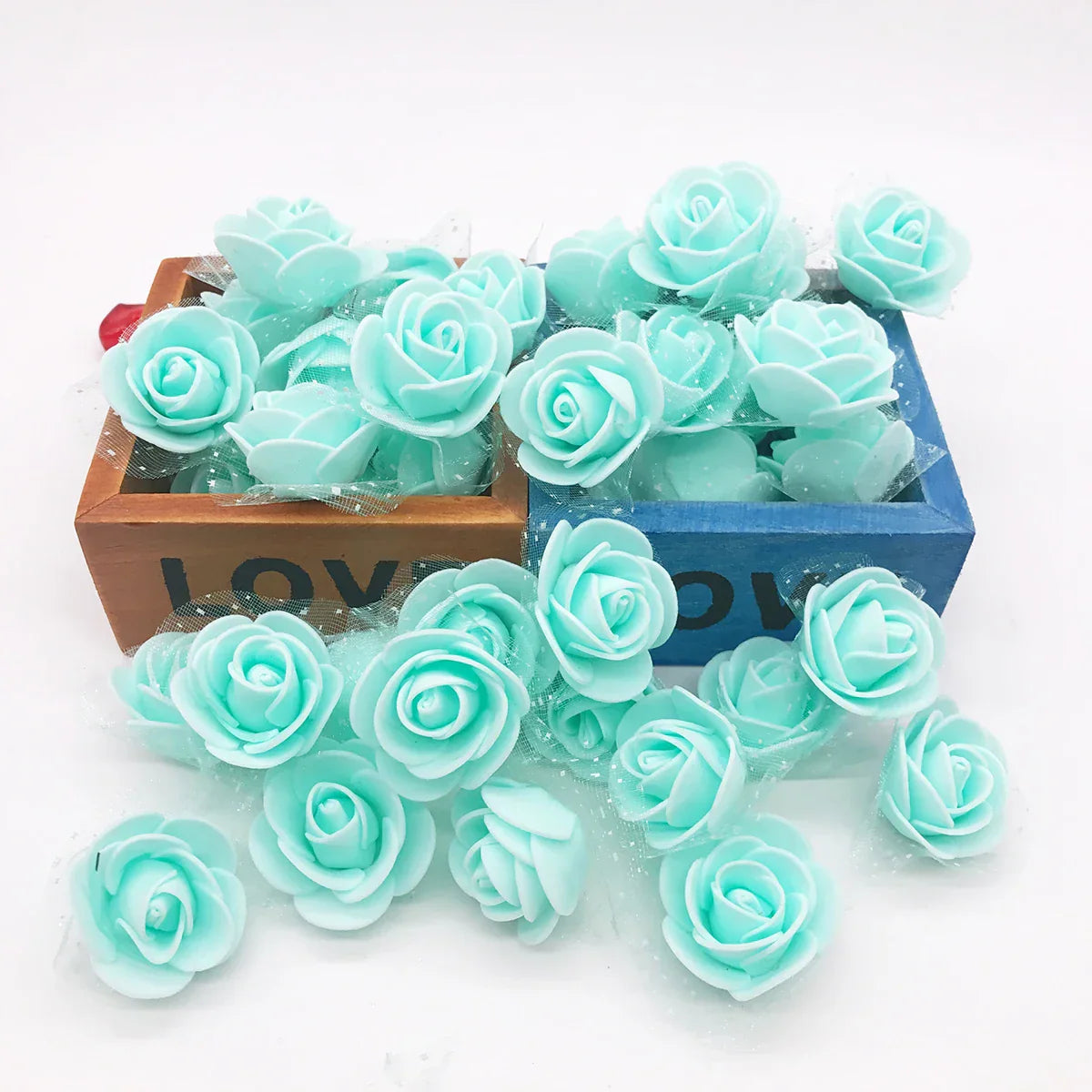 DecorBites™ Handmade Foam Rose Flower Heads | 100Pcs Wedding Craft Decoration
