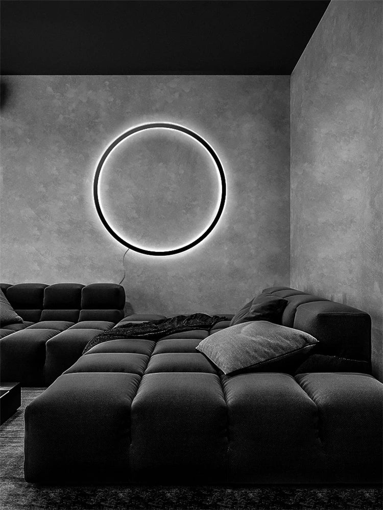 DecorBites™ LED Ring Wall Lamp: Minimalist Living Room Decor & Atmosphere Light