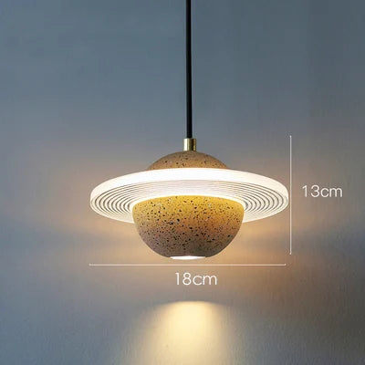 DecorBites™ Cement Planet Pendant Light for Bar and Bedside, Creative Personality Single Head Lamp