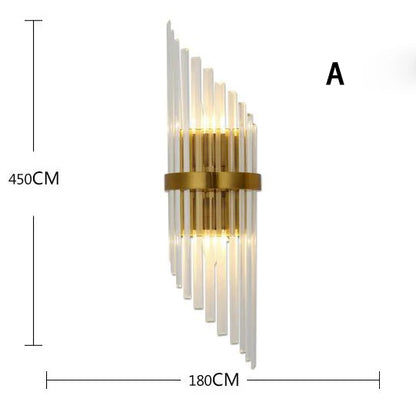 DecorBites™ Crystal Golden Wall Lamp: Luxury American Country Light for Home, Hotel, and Office