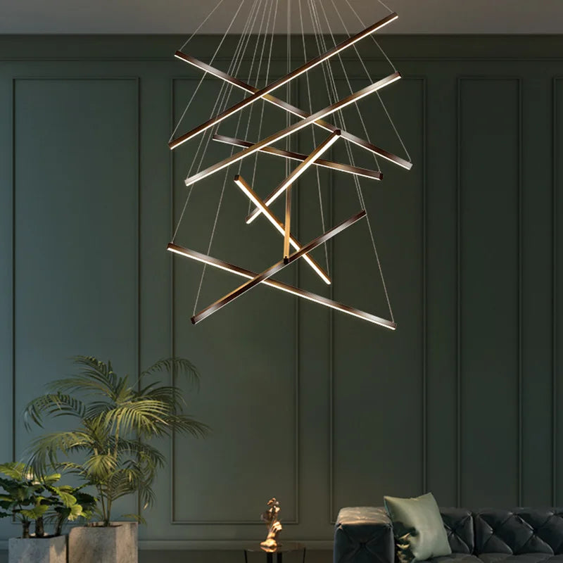 Lámpara de araña nórdica LED DecorBites™: Lámpara colgante moderna para sala de estar, comedor y dormitorio