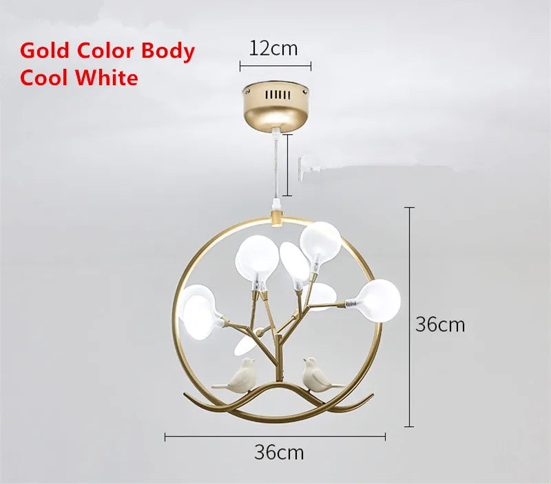 DecorBites™ Gold Glass Ball Chandelier Nordic Design for Home Dining Kitchen Restaurant Hallway