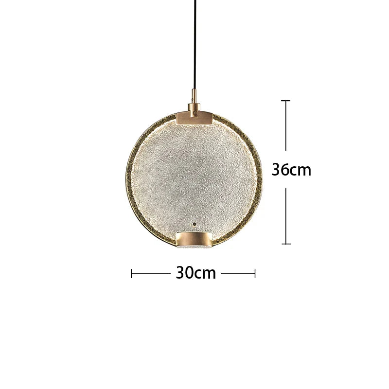 DecorBites™ Brass Pendant Light: Minimalist Glass Round Loft Lamp for Cafe & Bar