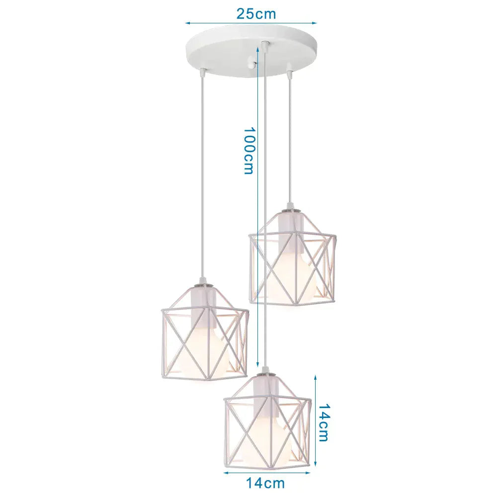 DecorBites™ Iron Cage Pendant Lights | Modern Ceiling Chandelier for Living Room & Kitchen