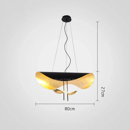 Lámpara colgante LED DecorBites™ con textura dorada para decoración de sala de estar y dormitorio.