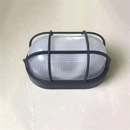 DecorBites™ Black Bulkhead Wall Lantern Exterior Wall Light - Security Sconce for Porch & Patio