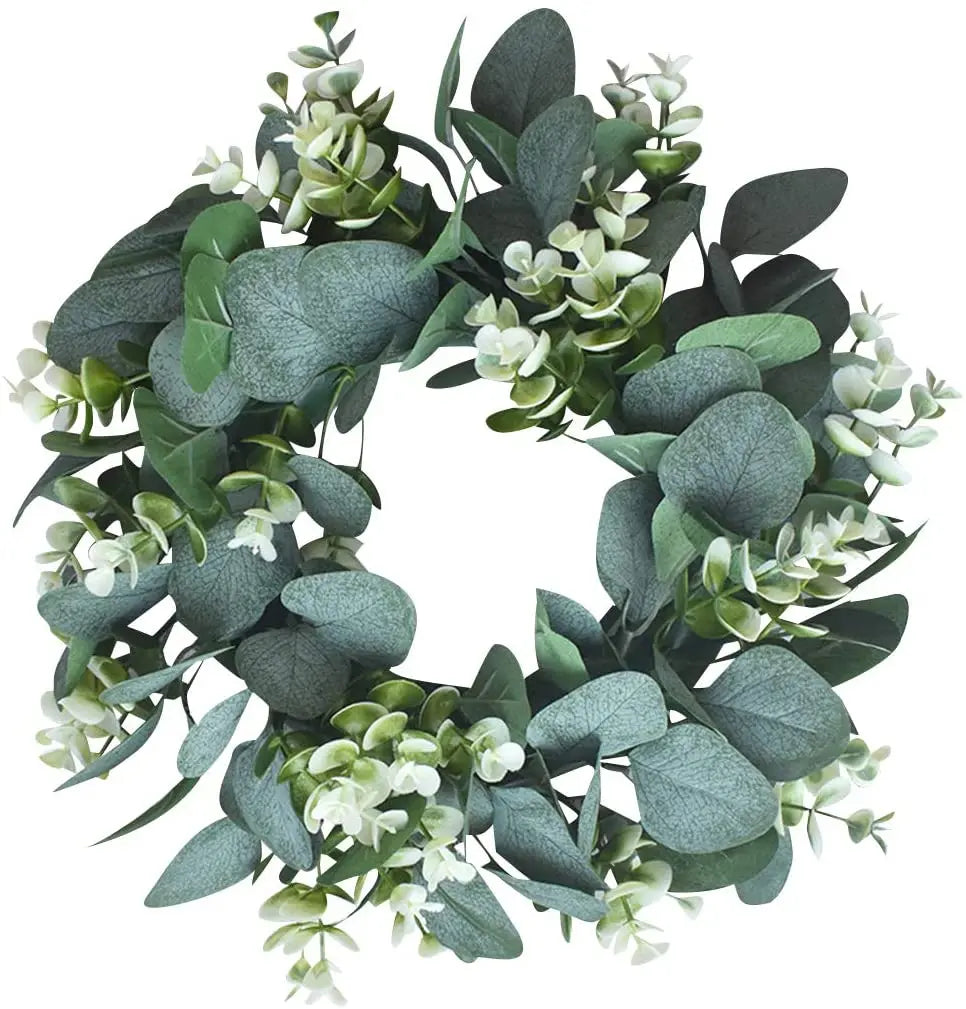 DecorBites™ Eucalyptus Leaf Wreath - Home Decor, DIY, Wedding, Holiday & Living Room Accessory
