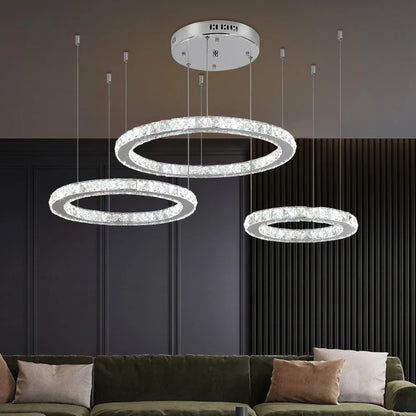 Lámparas de araña LED de cristal DecorBites™: Lámpara colgante moderna para sala de estar.