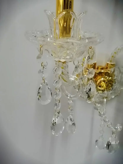 DecorBites™ Crystal Wall Lamp: European Style K9 Crystal, Luxury for Bedroom, Aisle, Ktv