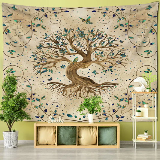 Decobites Psychedelic Tree of Life Cloth Tapestry Bohemian Wall Hanging Home Decor