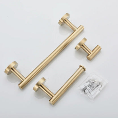 Juego de accesorios de baño DecorBites™: Barra para toallas, gancho para bata, estante, repisa, portarrollos de papel higiénico, gancho