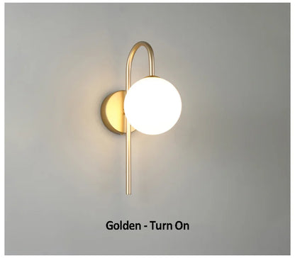 ديكوربايتس™ مصباح حائط LED على شكل كرة زجاجية لغرفة المعيشة الأنيقة وغرفة النوم وإضاءة درج الفندق