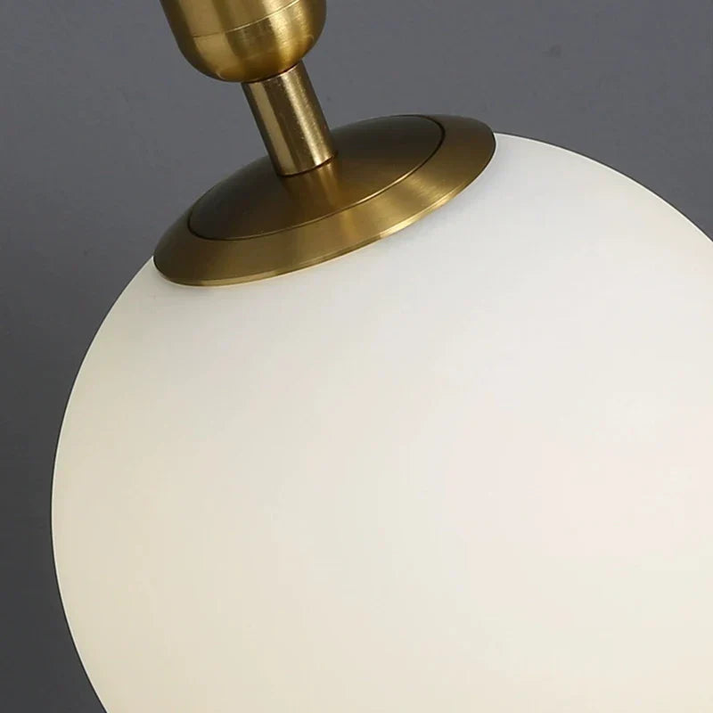 DecorBites™ Glass Ball Wall Lamp Brass/Black Sconce for Living Room Bedroom Reading